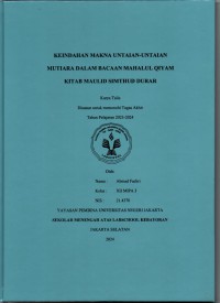 Keindahan Makna Untaian-untaian Mutiara dalam Bacaan Mahalul Qiyam Kitab Maulid Simthud Durar