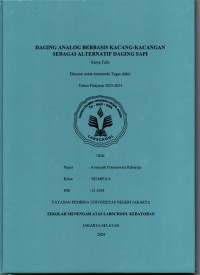 Daging Analog Berbasis Kacang-kacangan sebagai Alternatif Daging Sapi