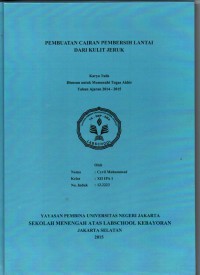 Pembuatan Cairan Pembersih Lantai Dari Kulit Jeruk