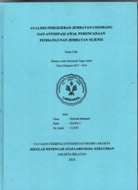 Image of Analisis Pergeseran Jembatan Cisomang Dan Antisipasi Awal Perencanaan embangunan Jembatan Sejenis
