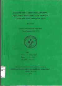 Persepsi Siswa-Siswi SMA LAbschool Kebayoran terhadap Calon Anggota Legislatif dari Kalangan Artis