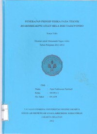 Penerapan Prinsip Fisika pada Teknik Boardbreaking Atlet Bela Diri Taekwondo