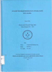 Analisis Sejarah Perdebatan Antara Sains dan Agama