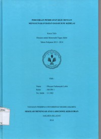 Percobaan Pembuatan Keju dengan Menggunakan Bahan Dasar Susu Kedelai