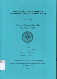 pandangan Islam Terhadap Hukum Memelihara Anjing Bagi Seorang Muslim