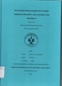 Pengaruh Tingkat Kehitaman Pensil Terhadap Besarnya Arus Listrik yang Dialirkan