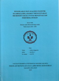 Pengolahan dan Analisis Statistik Olahraga Bola Basket Meggunakan Microsoft Excel untuk Mengevaluasi Performa Pemain