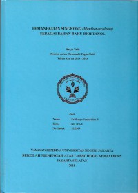 Pemanfaatan Singkong (Manihot Esculenta) Sebagai Bahan Baku Bioetanol