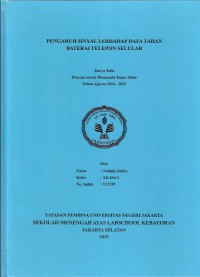 Pengaruh Sinyal terhadap Daya Tahan Baterai Telepon Selular