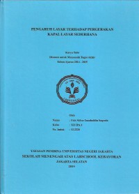 Pengaruh Layar terhadap Pergerakan Kapal Layar Sederhana