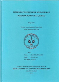 Pembuatan Tepung Terigu dengan Bahan Dasar Biji Durian (Durio Zibethinus)