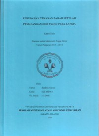 Perubahan Tekanan Darah Setelah Pemasangan Gigi Palsu pada Lansia