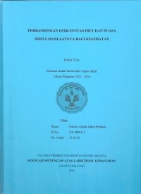 Perbandingan Efektivitas Diet dan Puasa Serta Manfaatnya Bagi Kesehatan