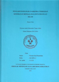 Pengaruh Khamar (Narkoba) terhadap Kesehatan dalam Pandangan Islam