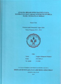 Image of Analisis Besar Efek Magnus, Gaya Hambatan, dan Jarak Lengkungan Bola Hasil Tendangan Bebas