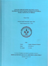 Analisis Besar Efek Magnus, Gaya Hambatan, dan Jarak Lengkungan Bola Hasil Tendangan Bebas