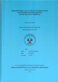 Image of Aerodinamika Sayap Pesawat Kertas dan Aplikasinya Kepada Bentuk Sayap Pesawat Terbang