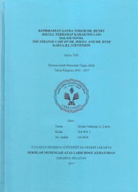 Kepribadian Ganda Tokoh Dr. Henry Jekyll terhadap Karakter Lain dalam Novel The Stranger Case of Dr. Jekyll and Mr. Hyde Karya R.L Stevenson