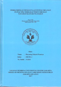 Perbandingan Penggunaan Pupuk Urea dan Pupuk NPK terhadap Pertumbuhan Tanaman Kangkung Darat