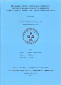 Image of Pengaruh Latihan Kekuatan Otot Lengan Menggunakan Bola Medicine terhadap Kekuatan Chest Pass dalam Permainan Bola Basket