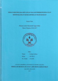 Peran Sektor Jasa Keuangan dalam Perekonomian dan Meningkatkan Kesejahteraan Masyarakat