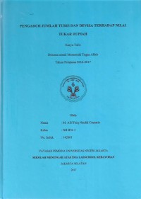 Pengaruh Jumlah Turis dan Devisa terhadap Nilai Tukar Rupiah