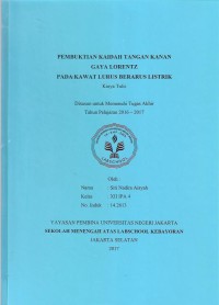 Pembuktian Kaidah Tangan Kanan Gaya Lorentz pada Kawat Lurus Berarus Listrik