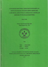Image of Pengaruh EMNTWRK Terhadap Ketrampilan Menulis Bahasa Inggris Siswa-Siswi SMA Labschool Kebayoran Angkatan 14 Setelah Mengikuti Program EMNTWRK