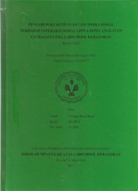 Pengaruh Keaktifan Ekstrakurikuler BTQ Terhadap Kemampuan Membaca Al-Qur'an Siswa-Siswi SMA Labschool Kebayoran