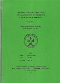 Gaya Hidup Pengusaha SMA Setelah Menjalankan Bisnis Online Sebagai Perwujudan Ekonomi Kreatif