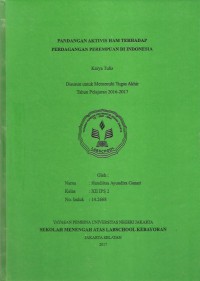 Pandangan Aktivis HAM Terhadap Perdagangan Perempuan Di Indonesia