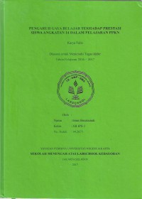 Pengaruh Gaya Belajar terhadap Prestasi Siswa Angkatan 14 Dalam Pelajaran PPKN