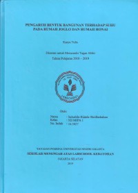 Pengaruh Bentuk Bangunan Terhadap Suhu Ruang pada Rumah Joglo dan Rumah Honai