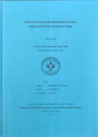 Penggunaan Sampah Rumah Tangga Sebagai Pupuk Tanaman Cabai