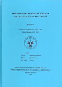 Pengaruh Sudut Kemiringan Bumi pada Bidang Ekliptika Terhadap Musim