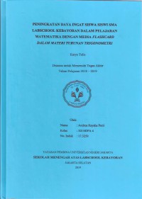 Peningkatan Daya Ingat Siswa Siswi SMA Labschool Kebayoran dalam Pelajaran Matematika dengan Media Flashcard dalam Materi Turunan Trigonometri