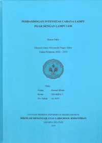 Perbandingan Intensitas Cahaya Lampu Pijar Dengan Lampu LED