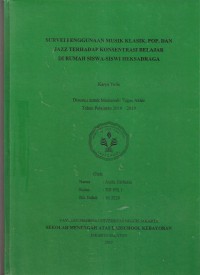 Survei Penggunaan Musik Klasik, Pop, dan Jazz Terhadap Konsentrasi Belajar Di Rumah  Siswa-Siswi Heksadraga