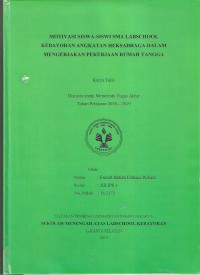 Image of Motivasi Siswa-Siswi Sma Labschool Kebayoran Angkatan Heksadraga Mengerjakan Pekerjaan Rumah Tangga