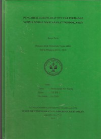 Image of Pengaruh Hukum Adat Betawi Terhadap Norma Sosial Masyarakat Pondok Aren