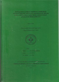 Pengaruh Latihan Skipping Terhadap Tingkat Kelincahan Dalam Bermain Sepak Bola Siswa SMA Labschool Kebayoran Angkatan Heksadraga
