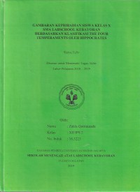 Gambaran Kepribadian Siswa Kelas X SMA Labschool Kebayoran Berdasarkan Klasifikasi The Four Temperaments Oleh Hippocrates