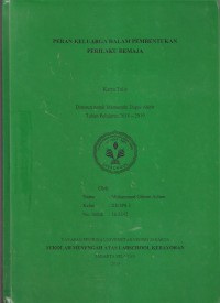 Peran Keluarga Dalam Pembentukan Perilaku Remaja