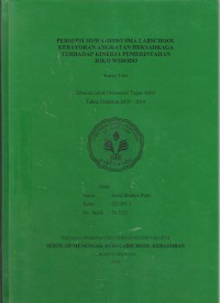 Persepsi Siswa-Siswi SMA Labschool Kebayoran Angkatan Heksadraga Terhadap Kinerja Pemerintahan Joko Widodo