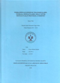 Perbandingan Efisiensi Transmisi Kabel Tembaga dengan Kabel Serat Optik Menggunakan Protokol Ethernet