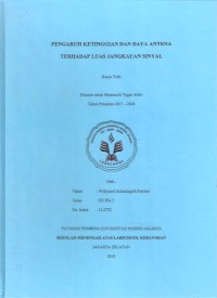 Pengaruh Ketinggian dan Daya Antena terhadap Luas Jangkauan Sinyal