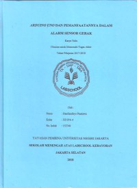 Arduino Uno dan Pemanfaatannya dalam Alarm Sensor Gerak