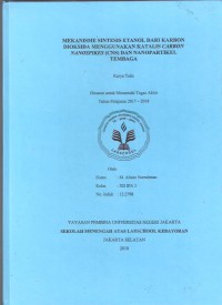 Mekanisme Sintesis Etanol dari Karbondioksida Menggunakan Katalis Carbon Nanospikes (CNS) dan Nanopartikel Tembaga