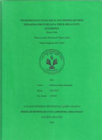 Pengembangan Usaha Kecil dan Menengah (UKM) Kerajinan Provinsi Jawa Timur Melalui PT. Danareksa