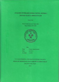 Analisis Interaksi Sosial Novel Negeri 5 Menara Karya Ahmad Fuadi